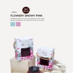 Jam Square Jar In Zundert Box - Flowery Snowy Pink