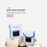 Honey Square Jar In Zundert Box - Baby Blue Songket