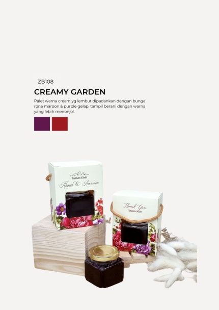 Honey Square Jar In Zundert Box - Creamy Garden