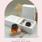 Honey Square Jar + Dipper In Anna Slide Box