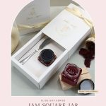 Jam Square Jar + Spreader In Anna Slide Box