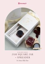 Jam Square Jar + Spreader In Anna Slide Box