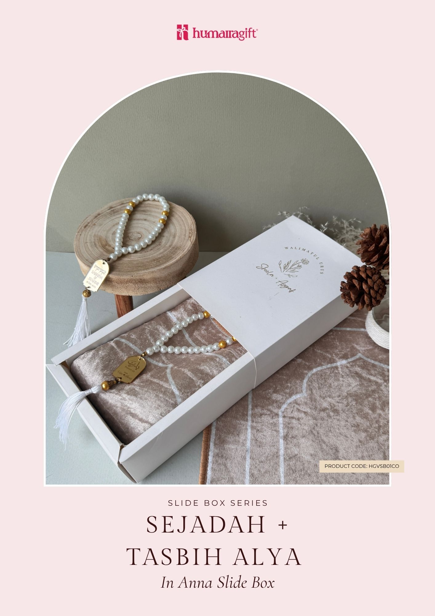 Sejadah + Tasbih Alya In Anna Slide Box