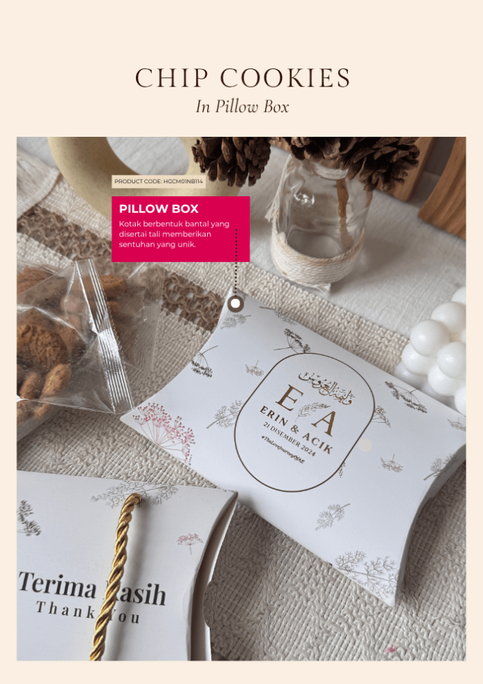 Chip Cookies In Pillow Box - Classic Petals - Image 2