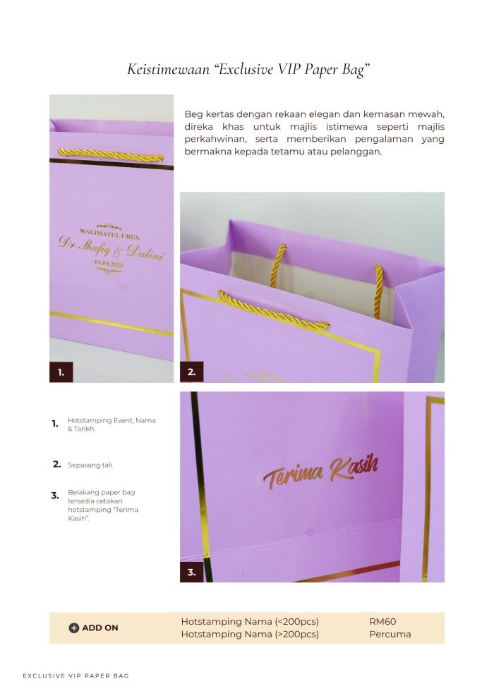 Exclusive VIP Paper Bag - Gold Turquoise - Image 3