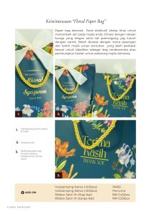 Floral Paper Bag - Milky Way - Image 3