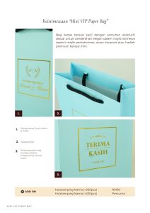 VIP Mini Paper Bag - Gold Emerald Green - Image 3