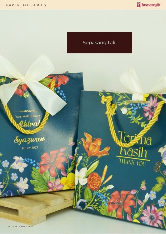 Floral Paper Bag - Milky Way - Image 6