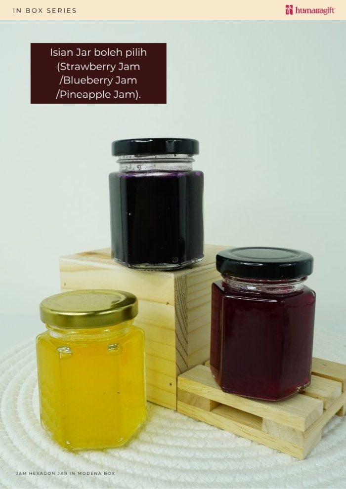 Jam Hexagon Jar In Modena Box - Peach Floral - Image 7