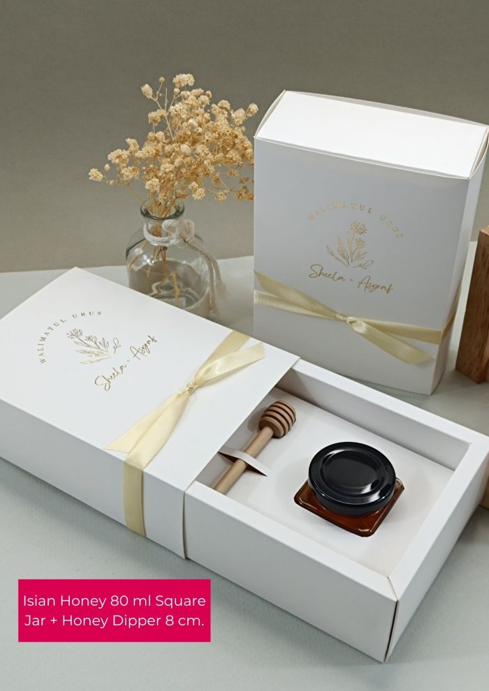 Honey Square Jar + Dipper In Anna Slide Box - Image 7