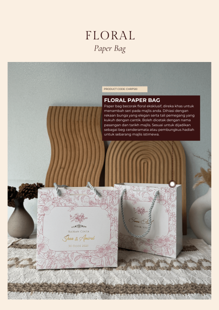 Floral Paper Bag - Petite Garden - Image 2