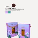 Jam Hexagon Jar In Modena Box - Purple Tulips