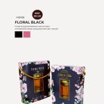 Jam Hexagon Jar In Modena Box - Floral Black