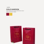 VIP Mini Paper Bag - Gold Maroon
