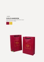 VIP Mini Paper Bag - Gold Maroon