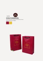 VIP Mini Paper Bag - Gold Maroon