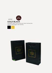 VIP Mini Paper Bag - Gold Black
