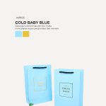 VIP Mini Paper Bag - Gold Baby Blue