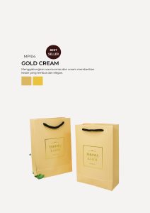 VIP Mini Paper Bag - Gold Cream