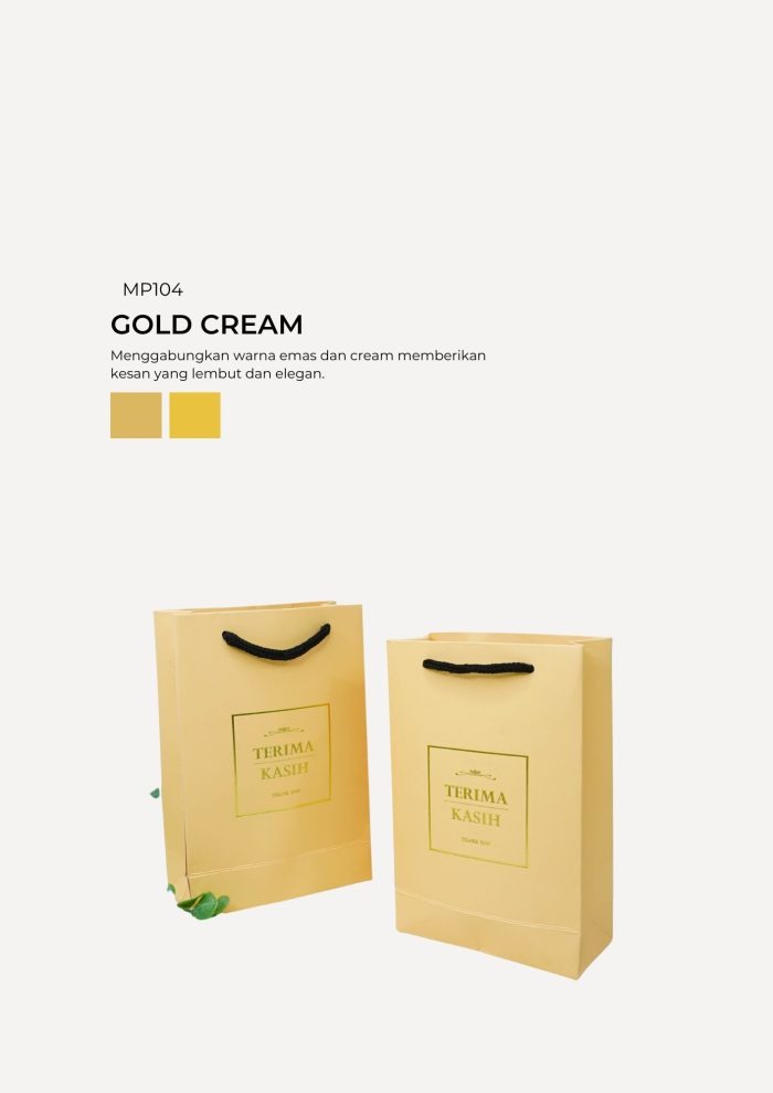 VIP Mini Paper Bag - Gold Cream - Image 1