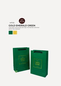 VIP Mini Paper Bag - Gold Emerald Green
