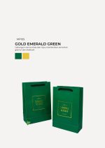 VIP Mini Paper Bag - Gold Emerald Green