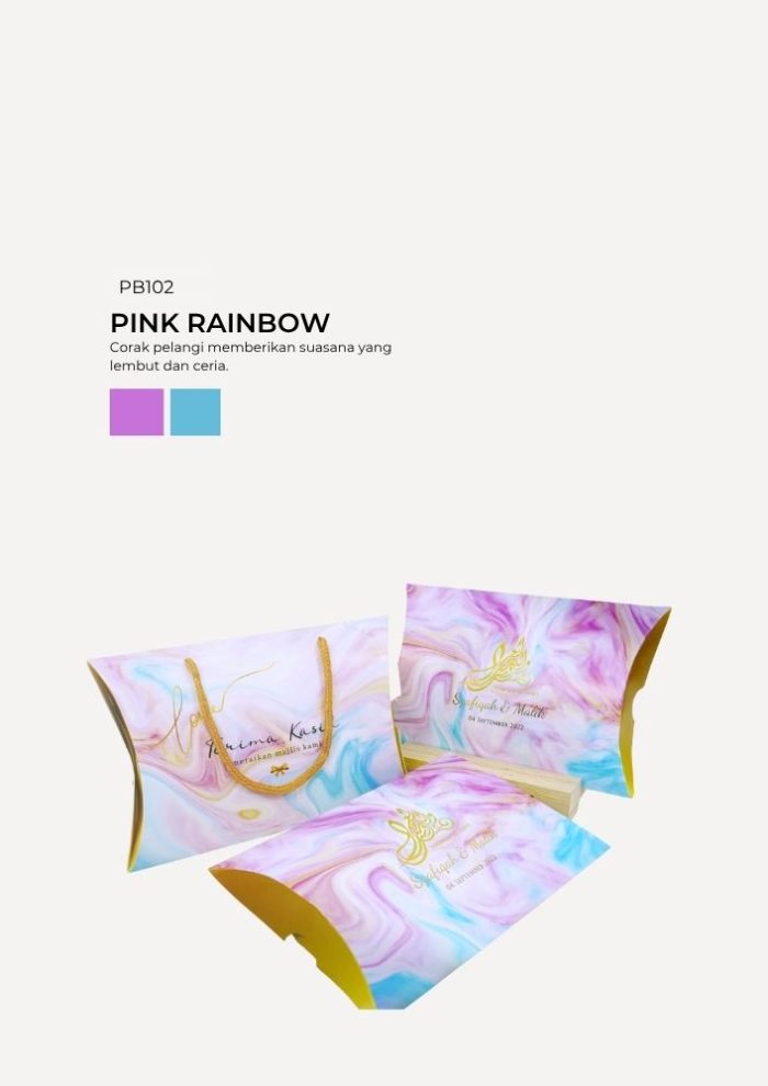 Chip Cookies In Pillow Box - Pink Rainbow - Image 1