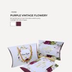 Chip Cookies In Pillow Box - Purple Vintage Flowery