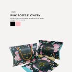 Chip Cookies In Pillow Box - Pink Roses Flowery