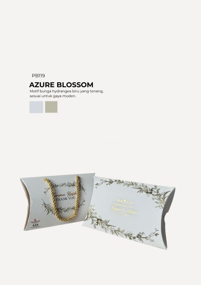 Chip Cookies In Pillow Box - Azure Blossom - Image 1