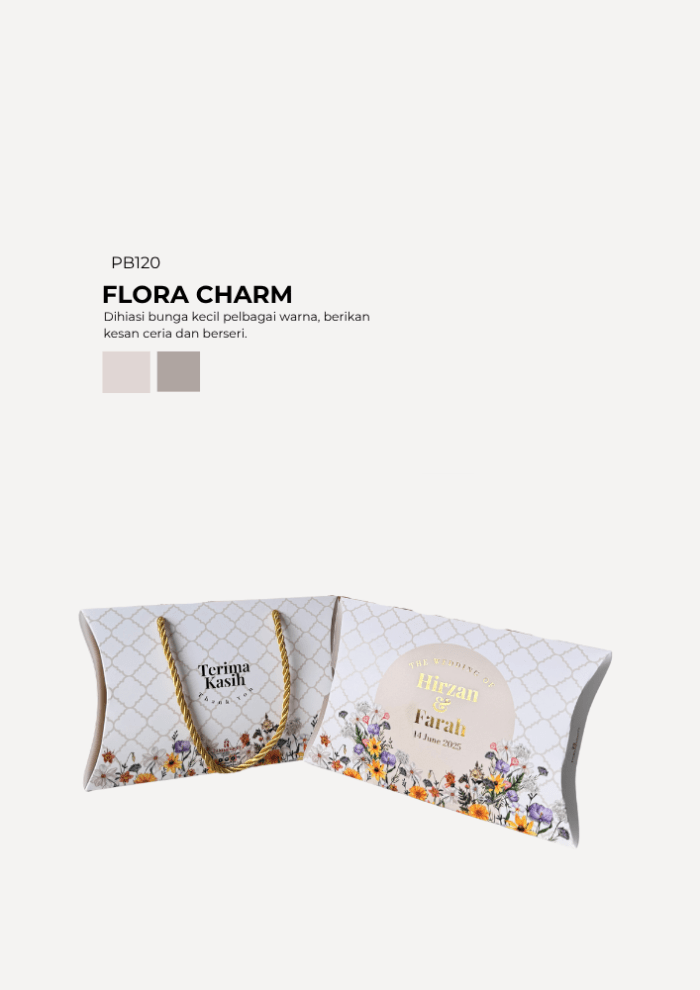 Chip Cookies In Pillow Box - Flora Charm - Image 1