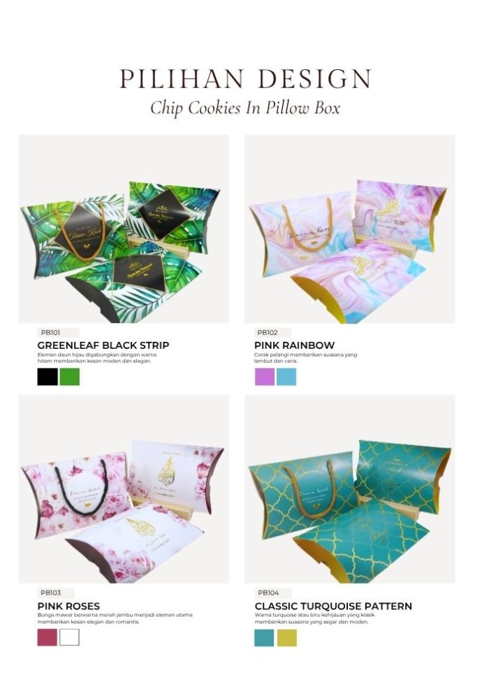 Chip Cookies In Pillow Box - Blue Hydrangea - Image 9