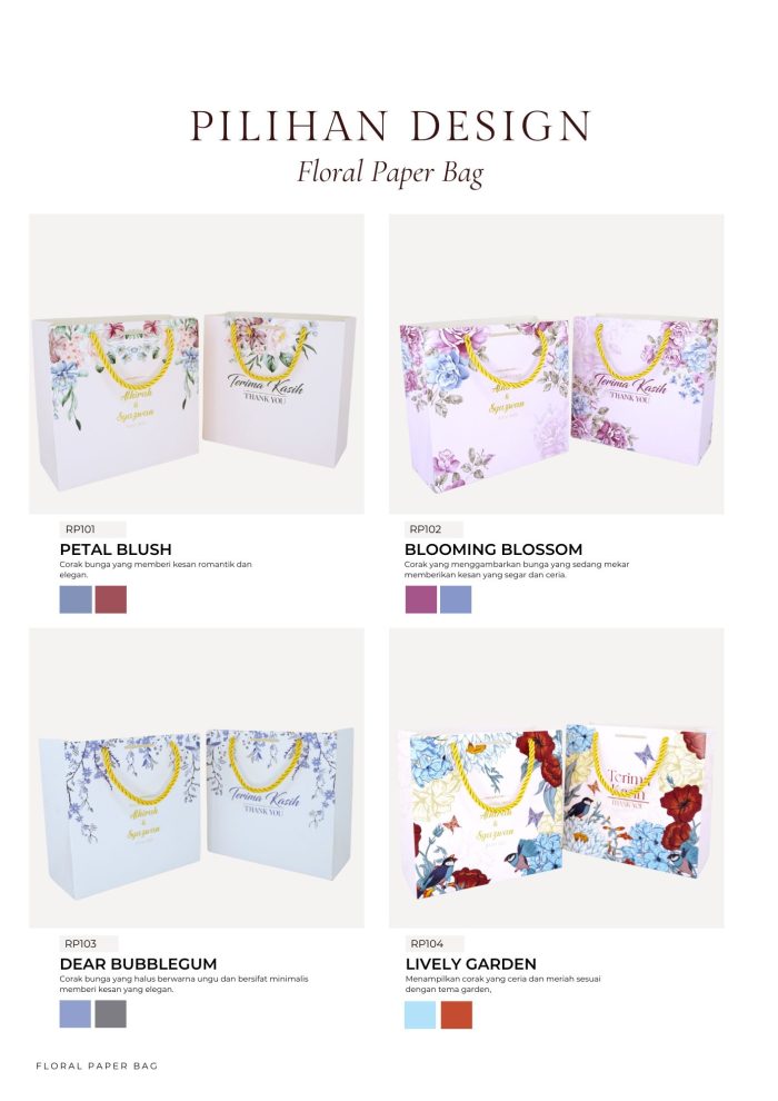 Floral Paper Bag - Milky Way - Image 8
