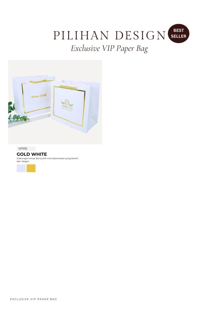Exclusive VIP Paper Bag - Gold Turquoise - Image 9