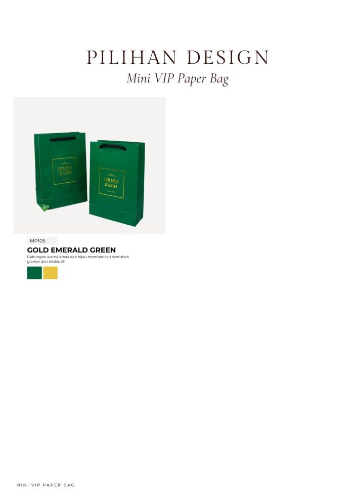 VIP Mini Paper Bag - Gold Baby Blue - Image 9