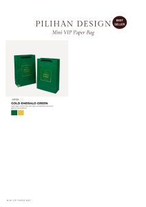 VIP Mini Paper Bag - Gold Emerald Green - Image 9