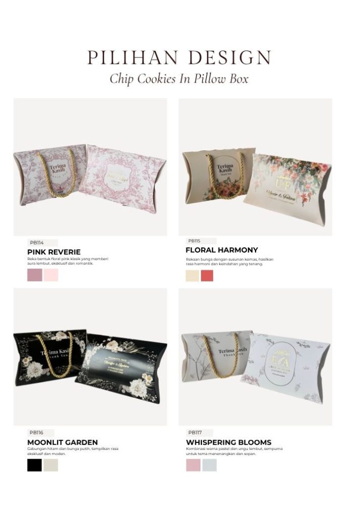 Chip Cookies In Pillow Box - Blue Hydrangea - Image 12
