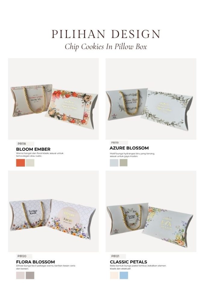 Chip Cookies In Pillow Box - Blue Hydrangea - Image 13