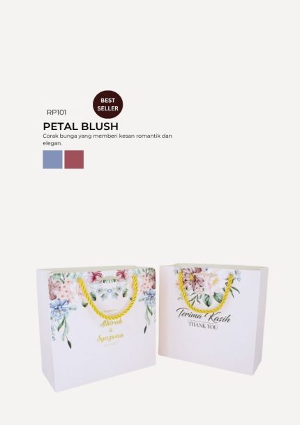 Floral Paper Bag - Petal Blush