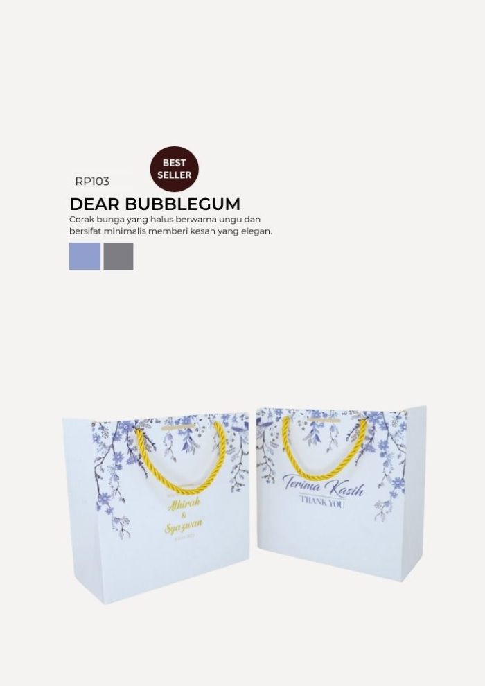 Floral Paper Bag - Dear Bubblegum - Image 1