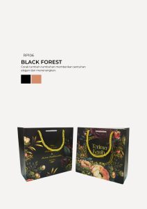 Floral Paper Bag - Black Forest