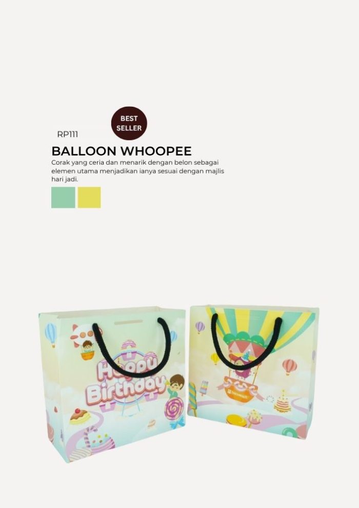 Floral Paper Bag - Balloon Whoopee - Image 1