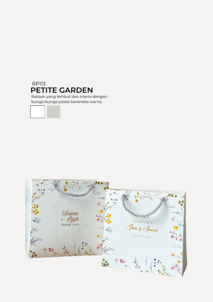 Floral Paper Bag - Petite Garden