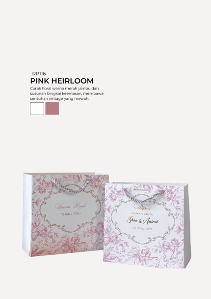 Floral Paper Bag - Pink Heirloom