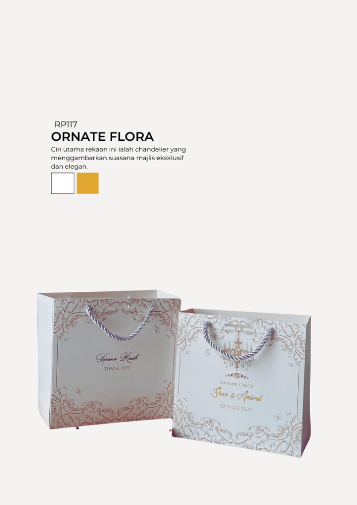 Floral Paper Bag - Ornate Flora - Image 1
