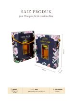 Jam Hexagon Jar In Modena Box - Peach Floral - Image 5