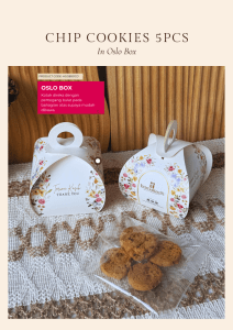 Chip Cookies 5pcs in Oslo Box - Pink Wildflower - Image 2