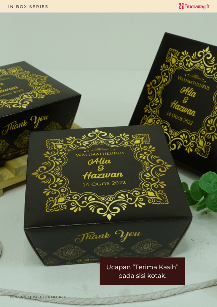 Choc Moist In Nara Box - Blue Black Pattern - Image 5