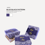 Choc Moist In Nara Box - Blue Black Pattern