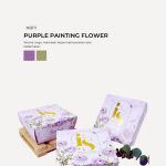 Choc Moist In Nara Box - Purple Painting Flower